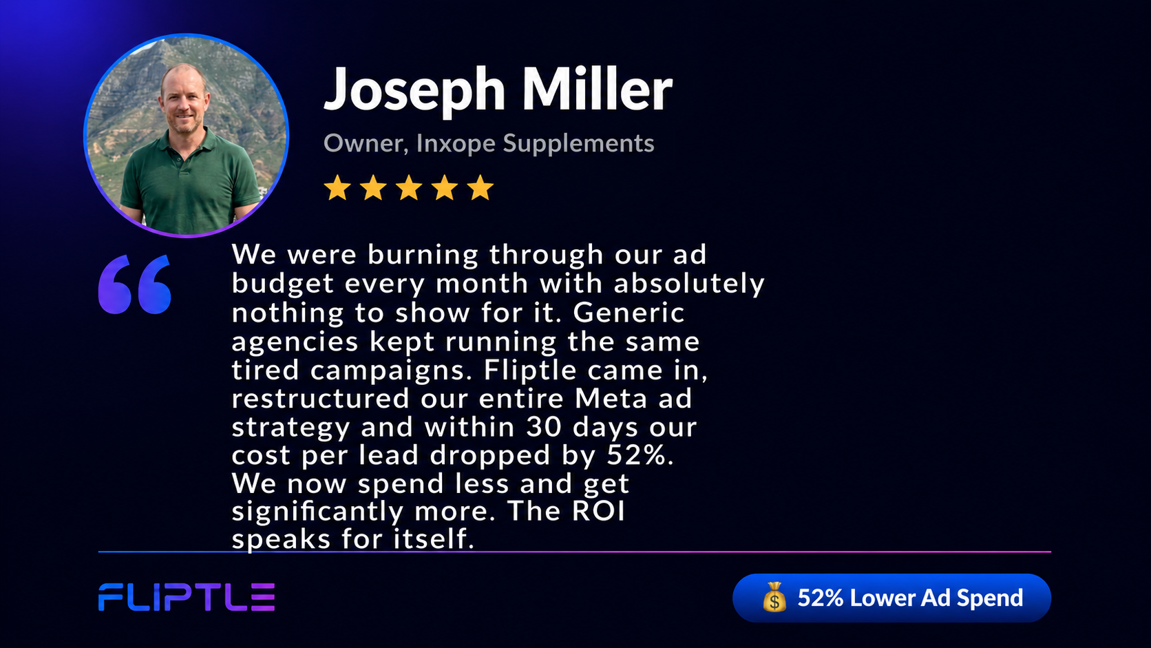 Client testimonial