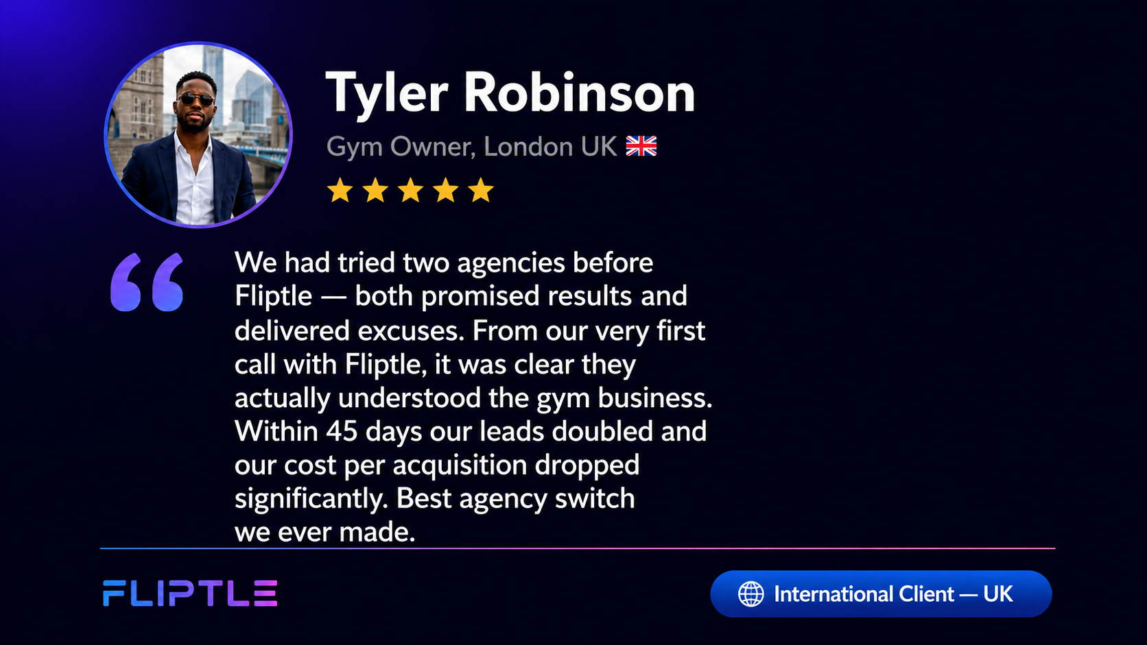 Client testimonial